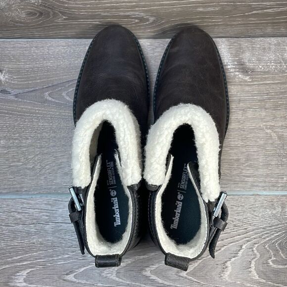 Timberland Kenniston Warm Fleece Lined Women’s Sz 11 Gray Sensor Flex Ankle Boot - Picture 5 of 10